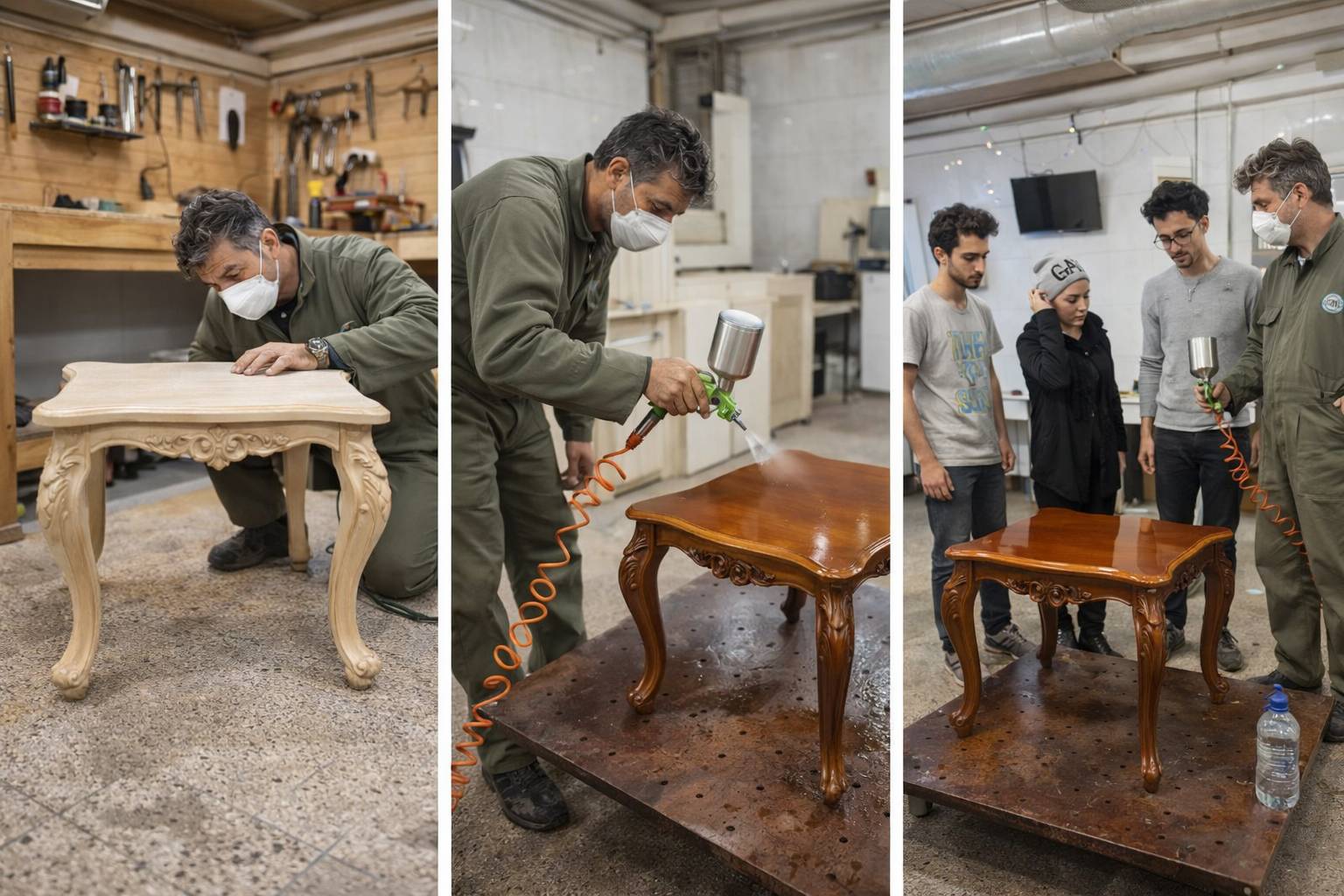 آموزش رنگ کاری چوب